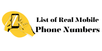 List of Real Mobile Phone Numbers