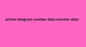 active telegram number data